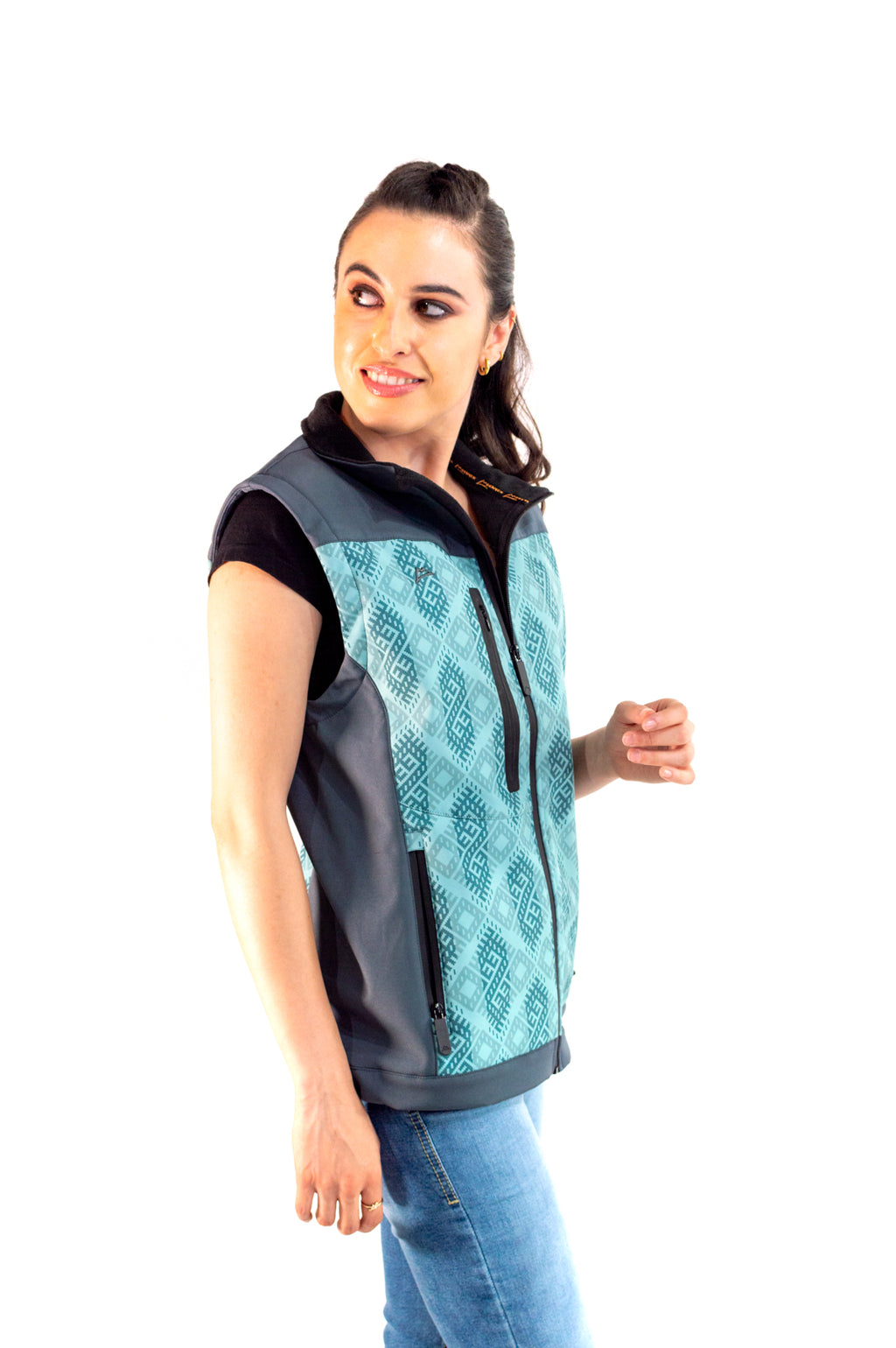 Chaleco Mujer Spadex Étnico Jade