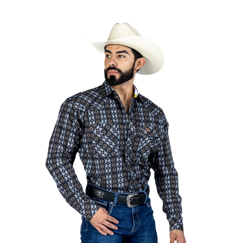 Camisa Vaquera Icy Denver Mosaico Triángulos