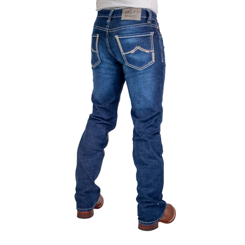 Pantalón Vaquero Caballero Azul Negro/Rinse Silicone JH004