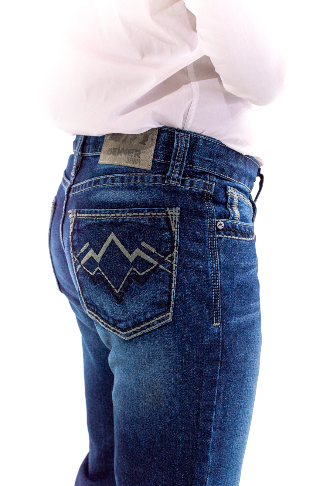 Pantalón Vaquero Caballero Spandex Gris/Marino