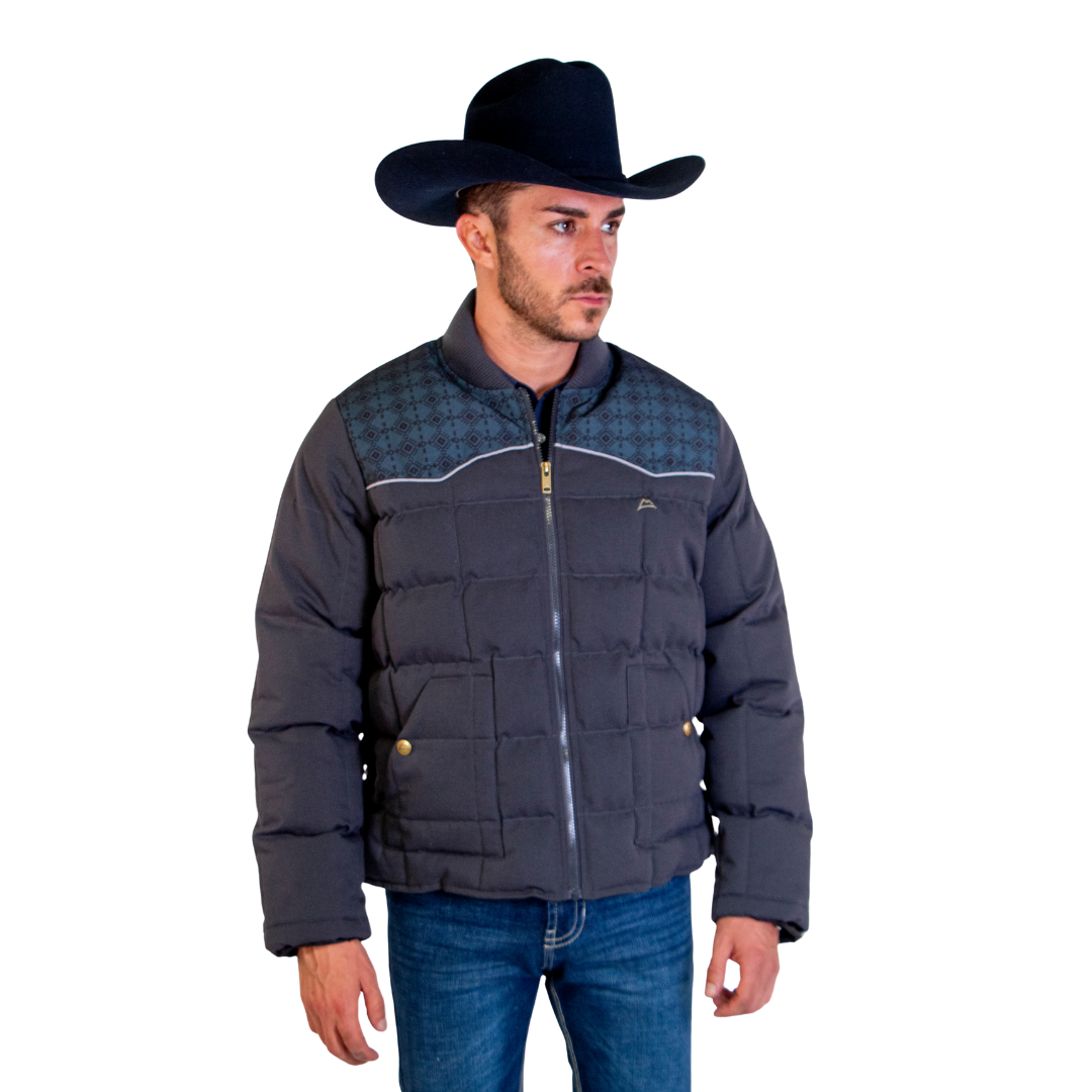 Chamarra Tribal Dark Gray Pluma de Ganso