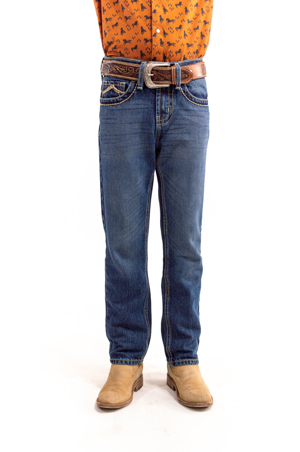 Jean Kids Azul Medio Claro/Doble Stone Dirty JKD002