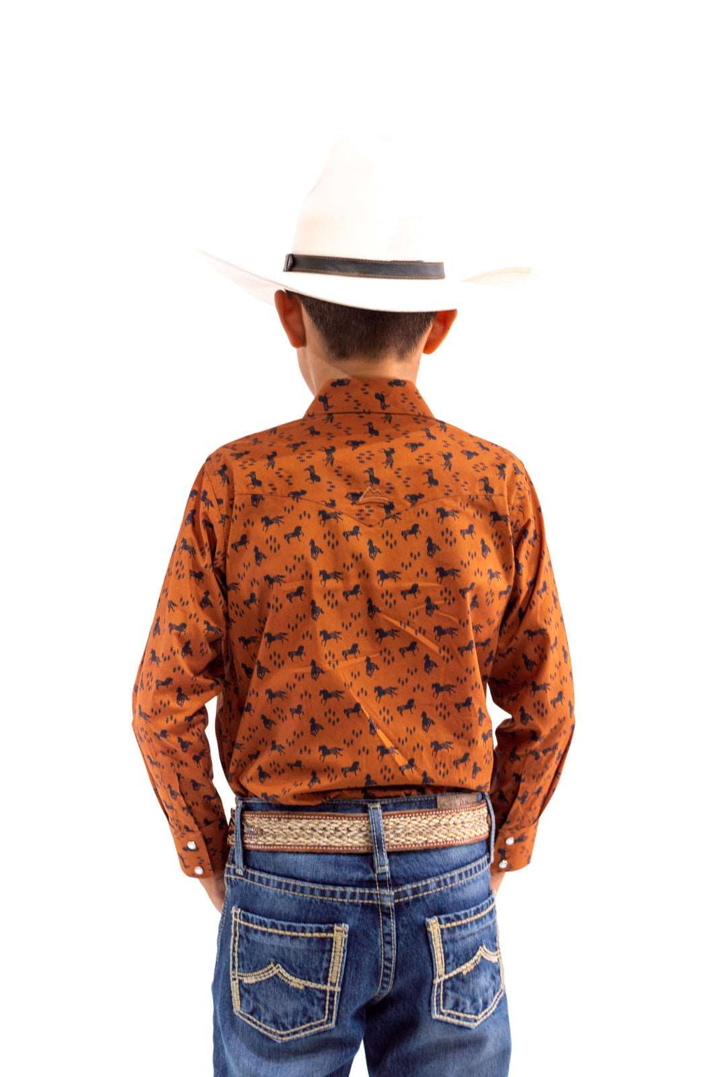 Camisa Kids Unisex BROWN WITH HORSES CKD026