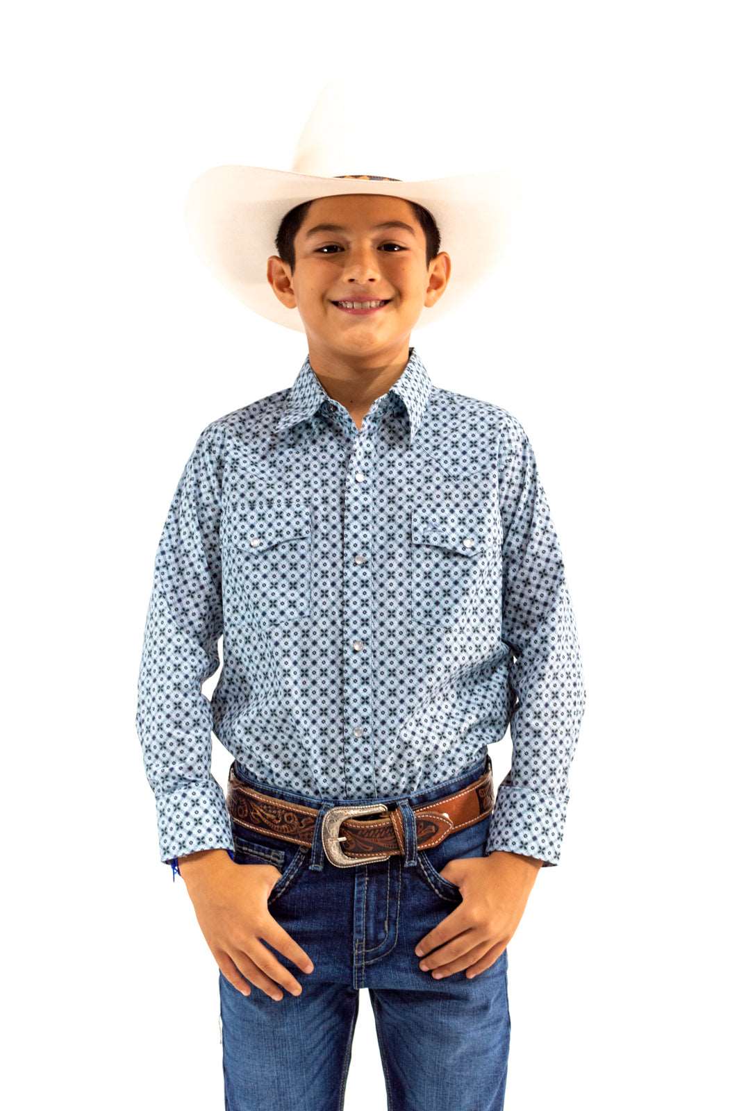 Camisa Kids SKY BLUE MOSAIC WITH MARINE CKD028