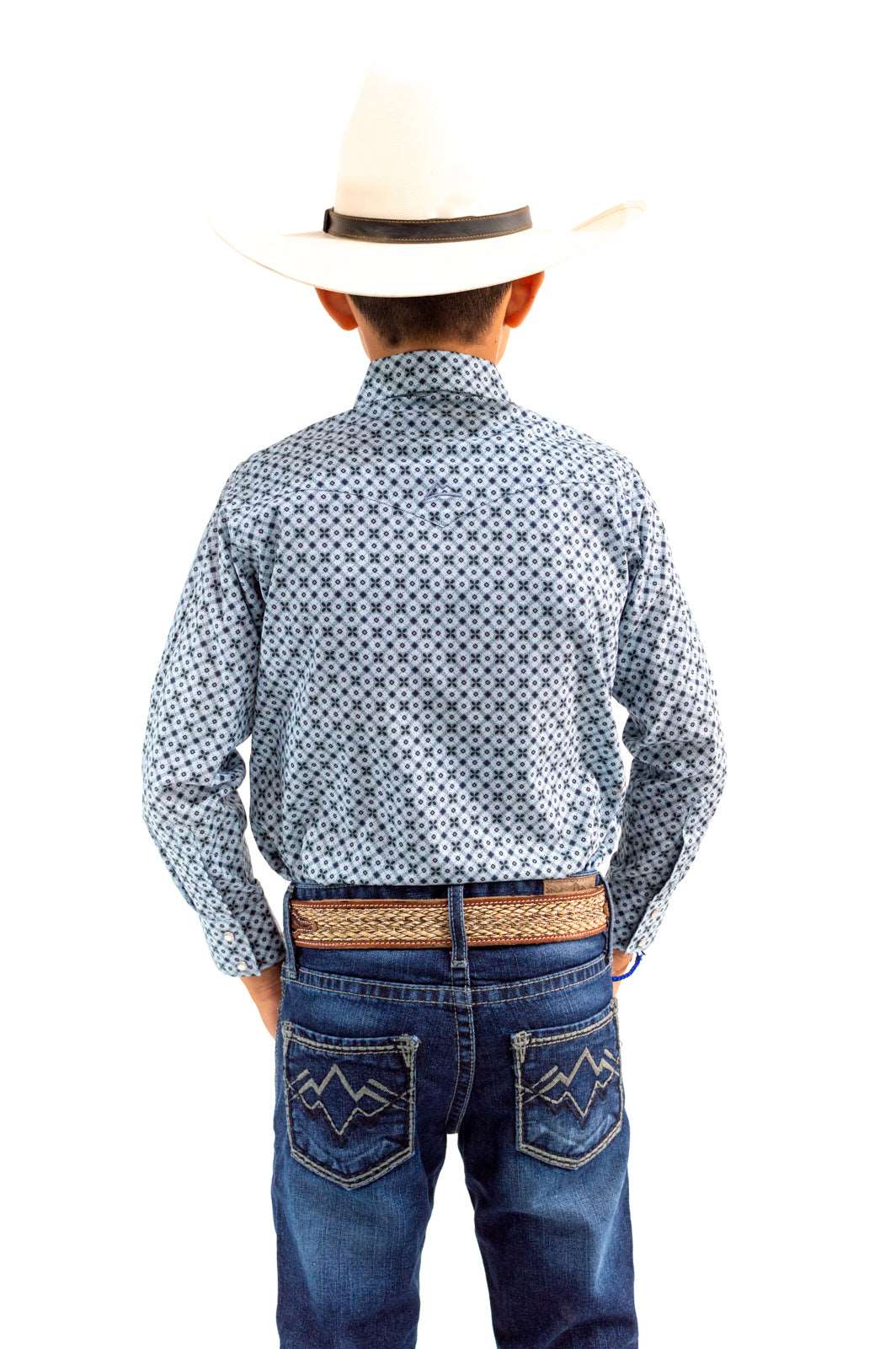 Camisa Kids SKY BLUE MOSAIC WITH MARINE CKD028