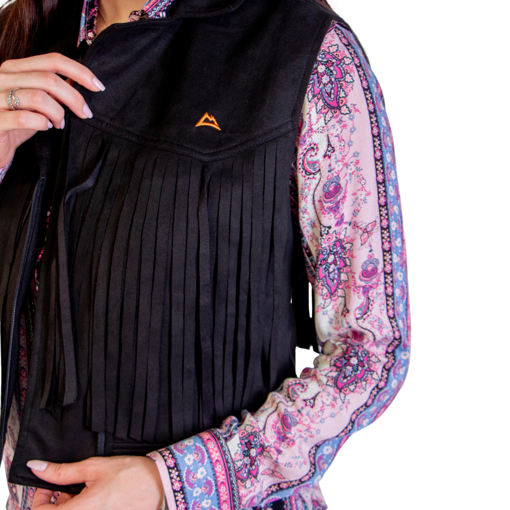 Chaleco Tribal Café - Negro